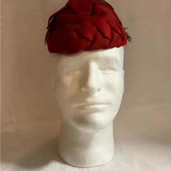 Elegant Red Women's Hat - Picture 1 of 5